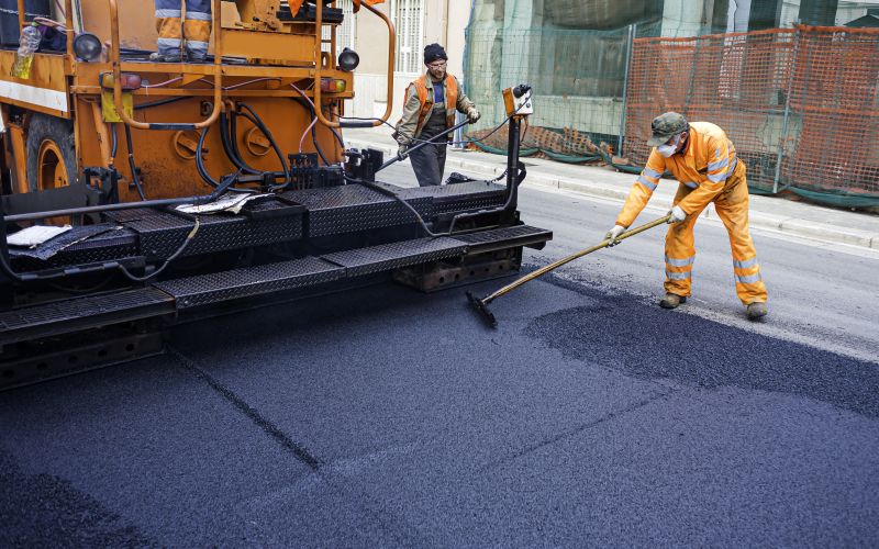 Asphalt Paving Equipment in Action